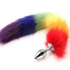 Colorful Fox Tail Steel Butt Plug 4