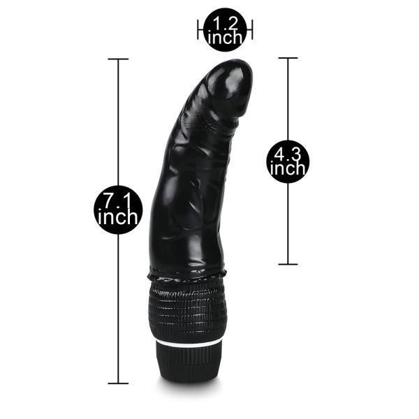 Vibrador Semi Curvo Regulable Negro COD225B