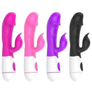 Vibrador Doble Con Delfín Estimulador Clitorial (30 Velocidades)