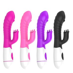 Vibrador Doble Con Mini Estimuladores De Clítoris (30 Velocidades)