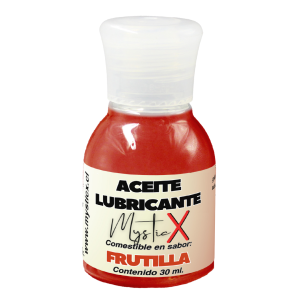 Aceite Lubricante Comestible Mystic X Frutilla 30 ml.